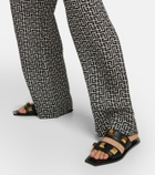 Balmain Studded leather slides