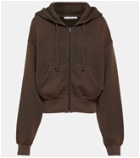 Acne Studios Zipped cotton fleece hoodie
