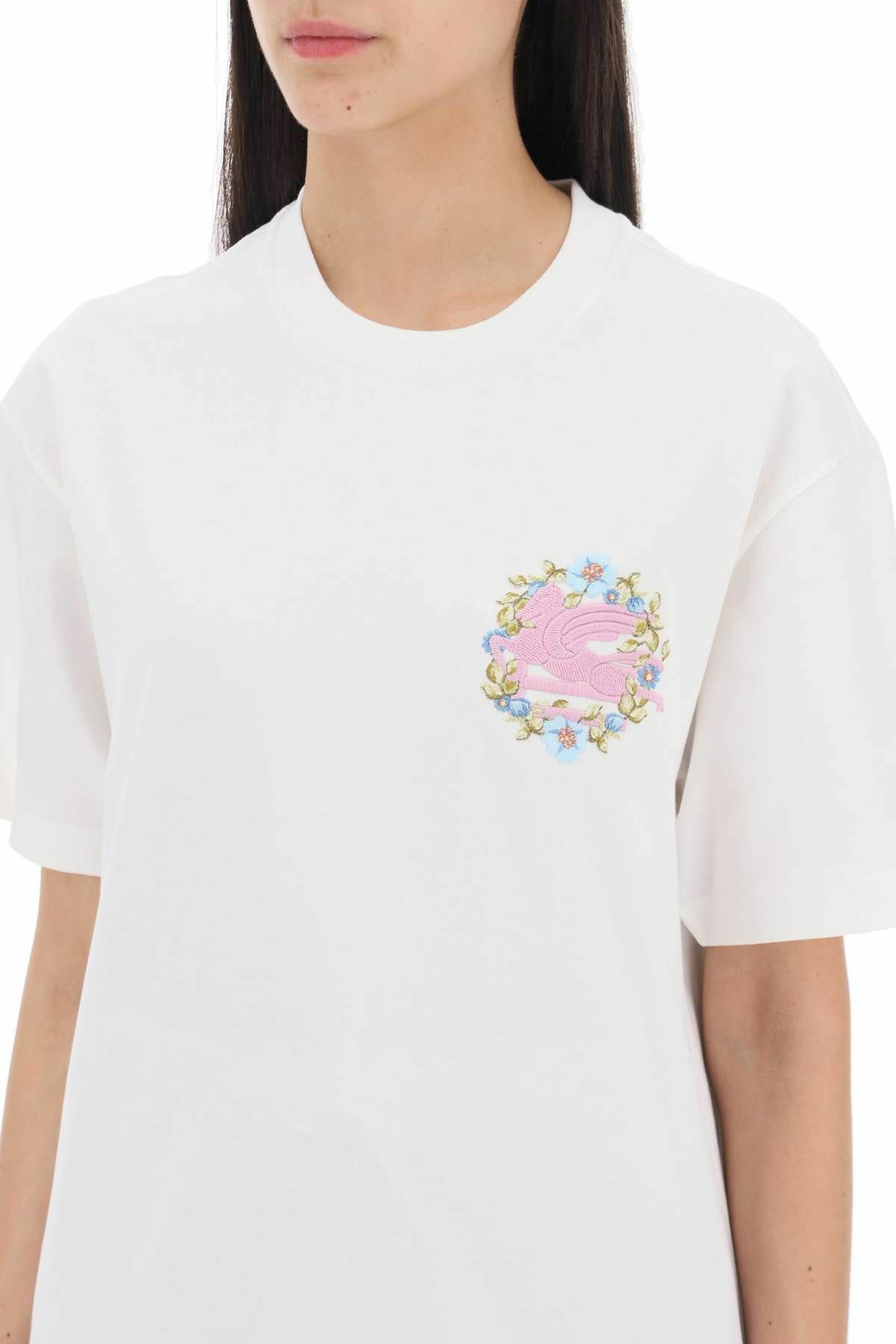 Tシャツ・カットソー Etro T-Shirt With Pegasus Embroidery Etro T-shirt With Pegasus Embroidery Etro