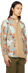 PS by Paul Smith Tan Sea Floral Shirt