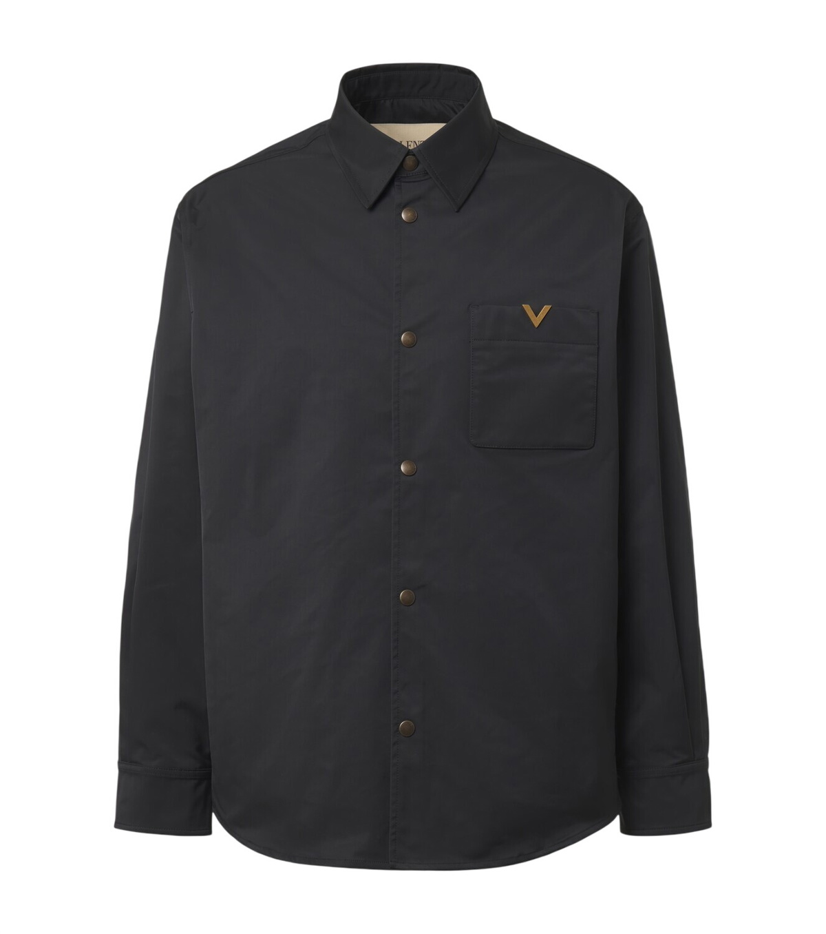 Valentino Men's Cotton Poplin Vacation Shirt in Navy Valentino