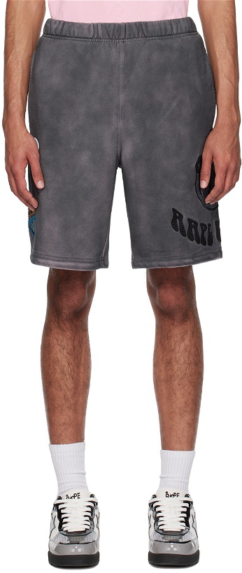 Photo: AAPE by A Bathing Ape Gray Faded Shorts