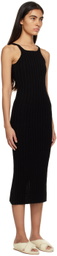 Missing You Already Black Rib Midi Dress
