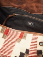 RRL - Pecos Large Leather-Trimmed Knitted Duffle Bag