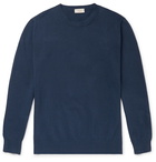 Altea - Textured-Knit Linen and Cotton-Blend Sweater - Blue