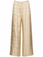 TOTEME - Monogram Embroidered Silk Pants