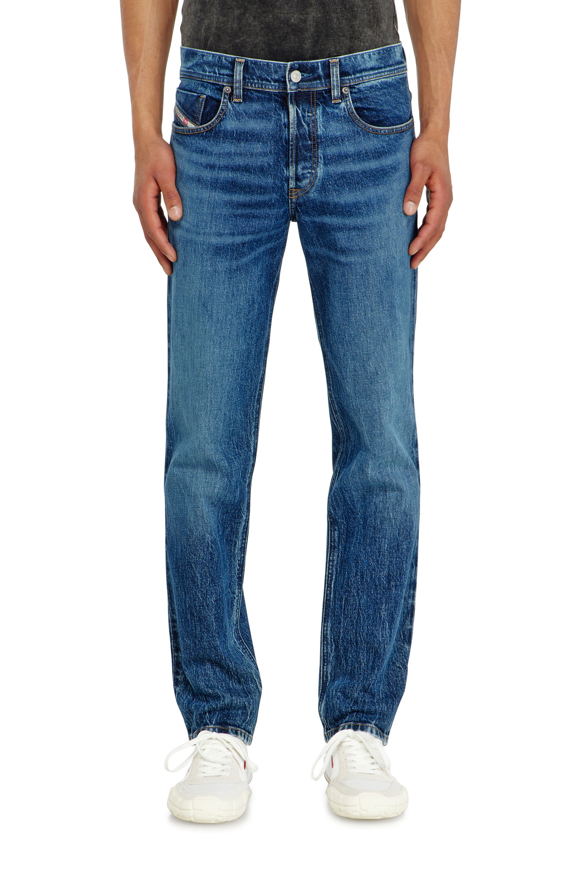 Diesel Regular Jeans Regular Waist 2023 D-Finitive, Dark blue, Button fly