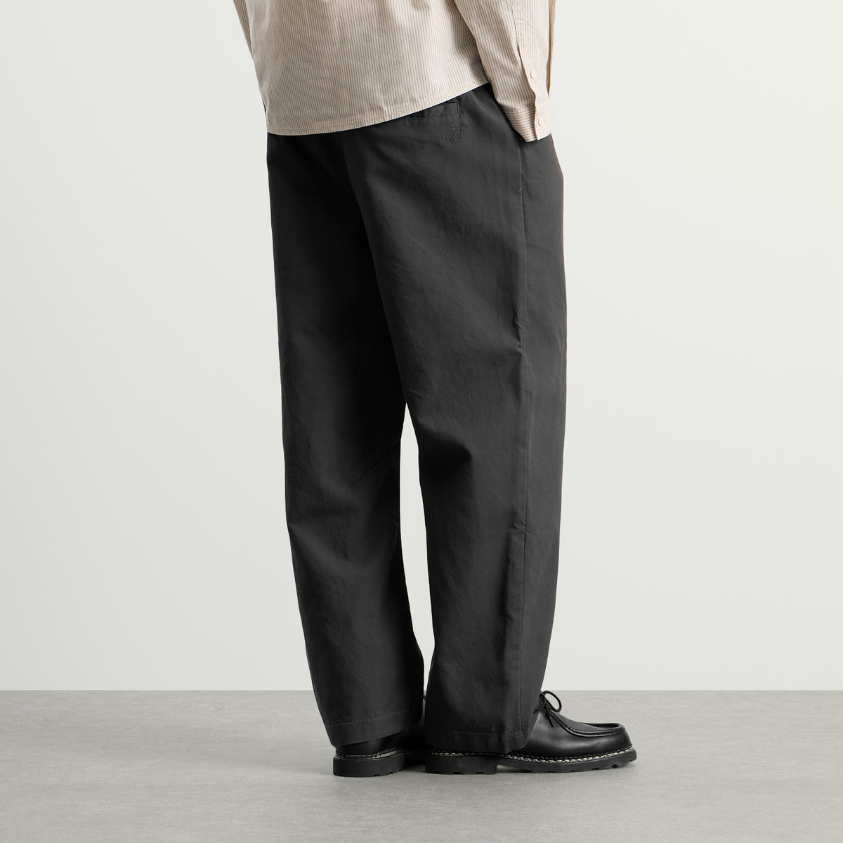 Bound Men's Porto Cotton Trousers in Charcoal