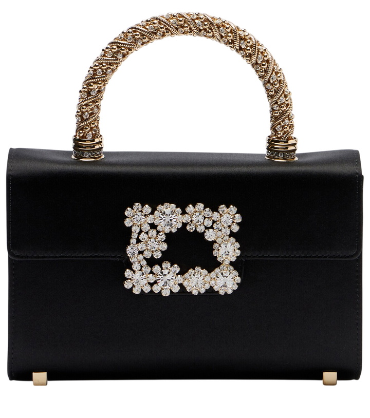 Photo: Roger Vivier Jewel Efflorescence Mini satin top-handle bag