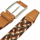 Anderson's Men's Woven Textile Belt in Burgundy/Grey/Tan/Cream
