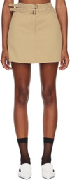 BONBOM Beige Rhee Miniskirt