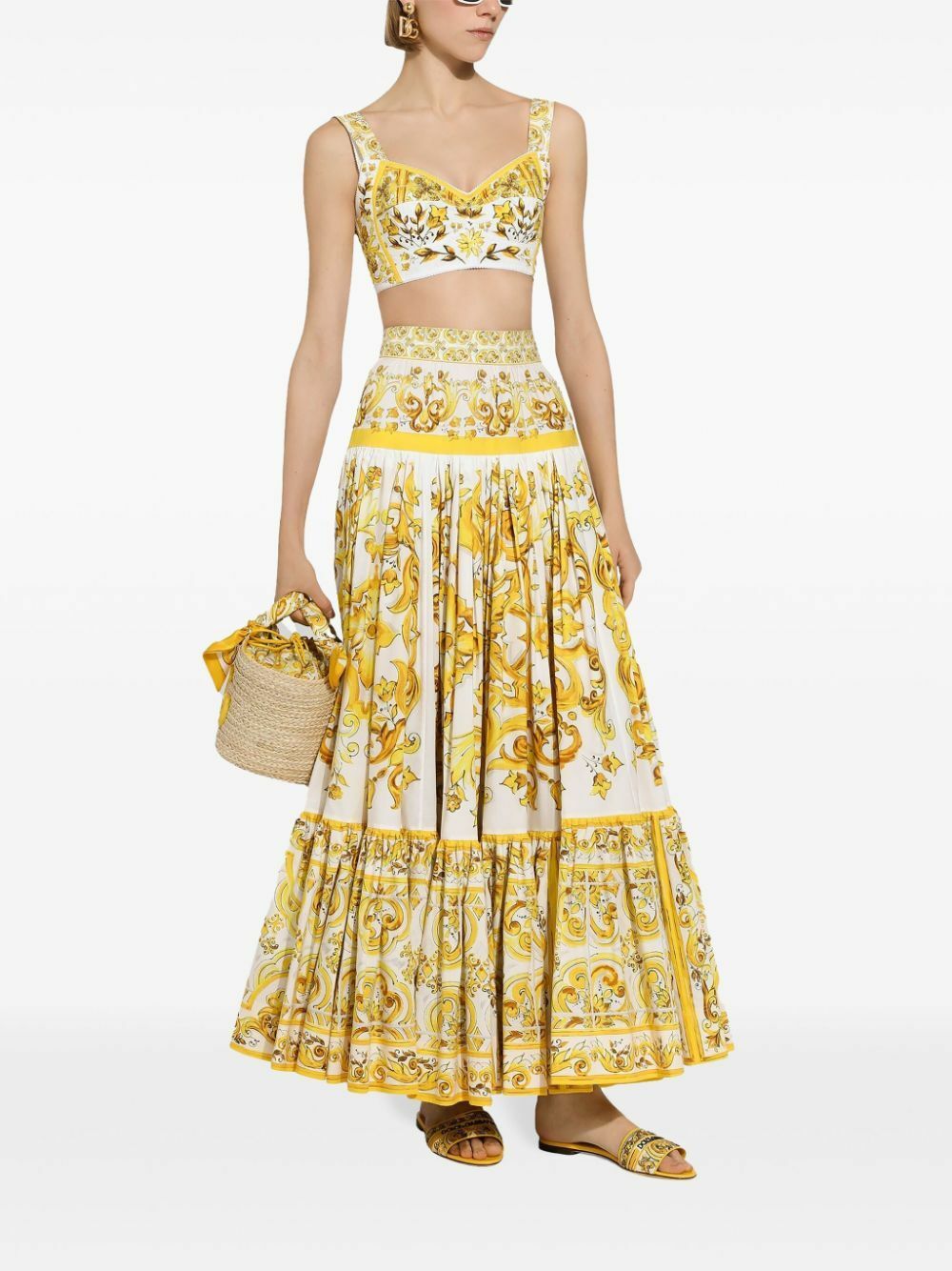Dolce & Gabbana Majolica-Print Maxi Skirt Dolce & Gabbana