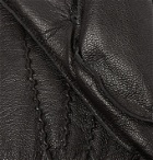 Dents - Faux Fur-Lined Leather Gloves - Black