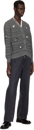 Toga Virilis Gray Hole Knit Cardigan