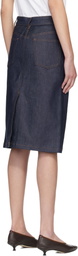 A.P.C. Navy Lizzie Denim Midi Skirt