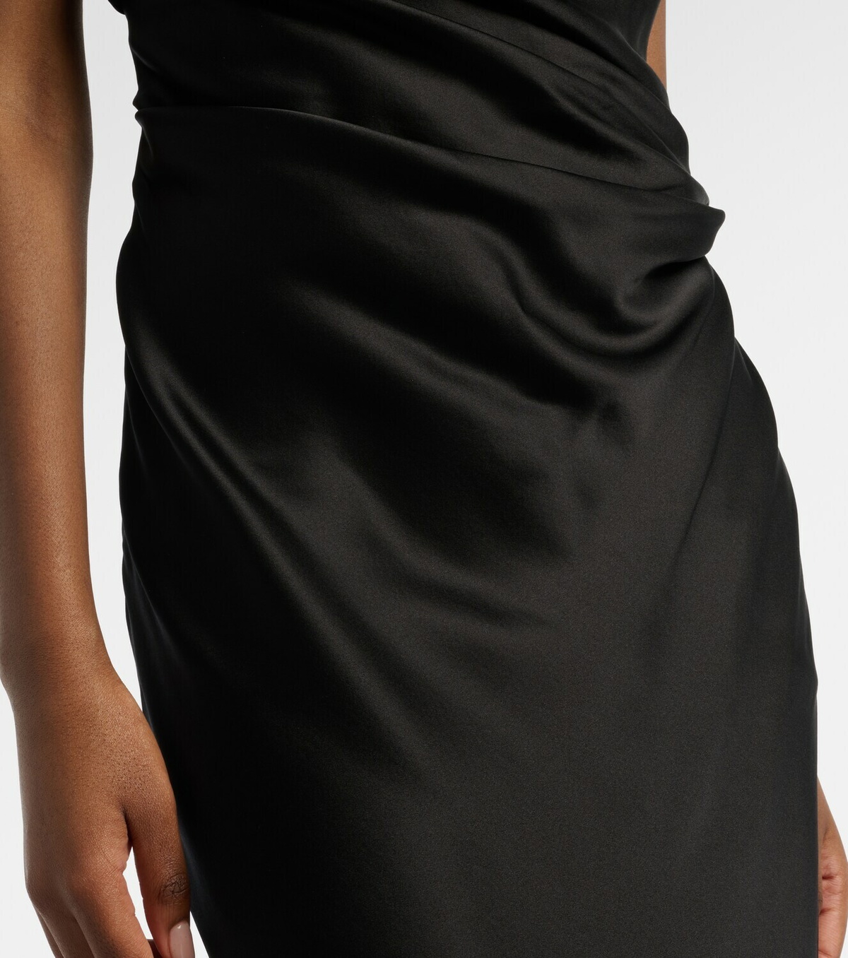 The Sei Bardot off-shoulder silk charmeuse gown