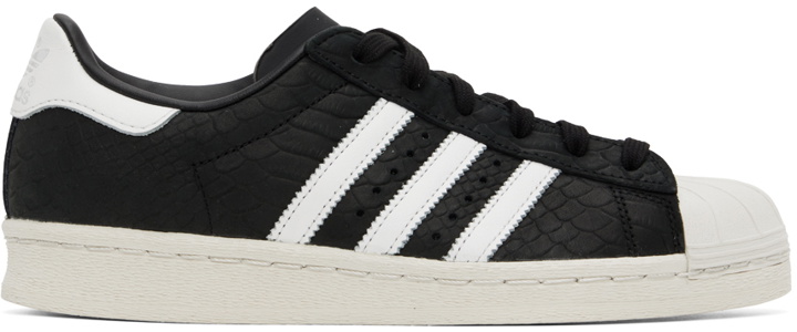 Photo: adidas Originals Black Superstar 82 Sneakers