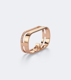 Repossi Berbere 18kt rose gold double ring with diamonds