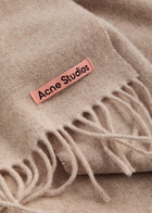 Acne Studios Logo Wool Scarf - Ecru - One Size