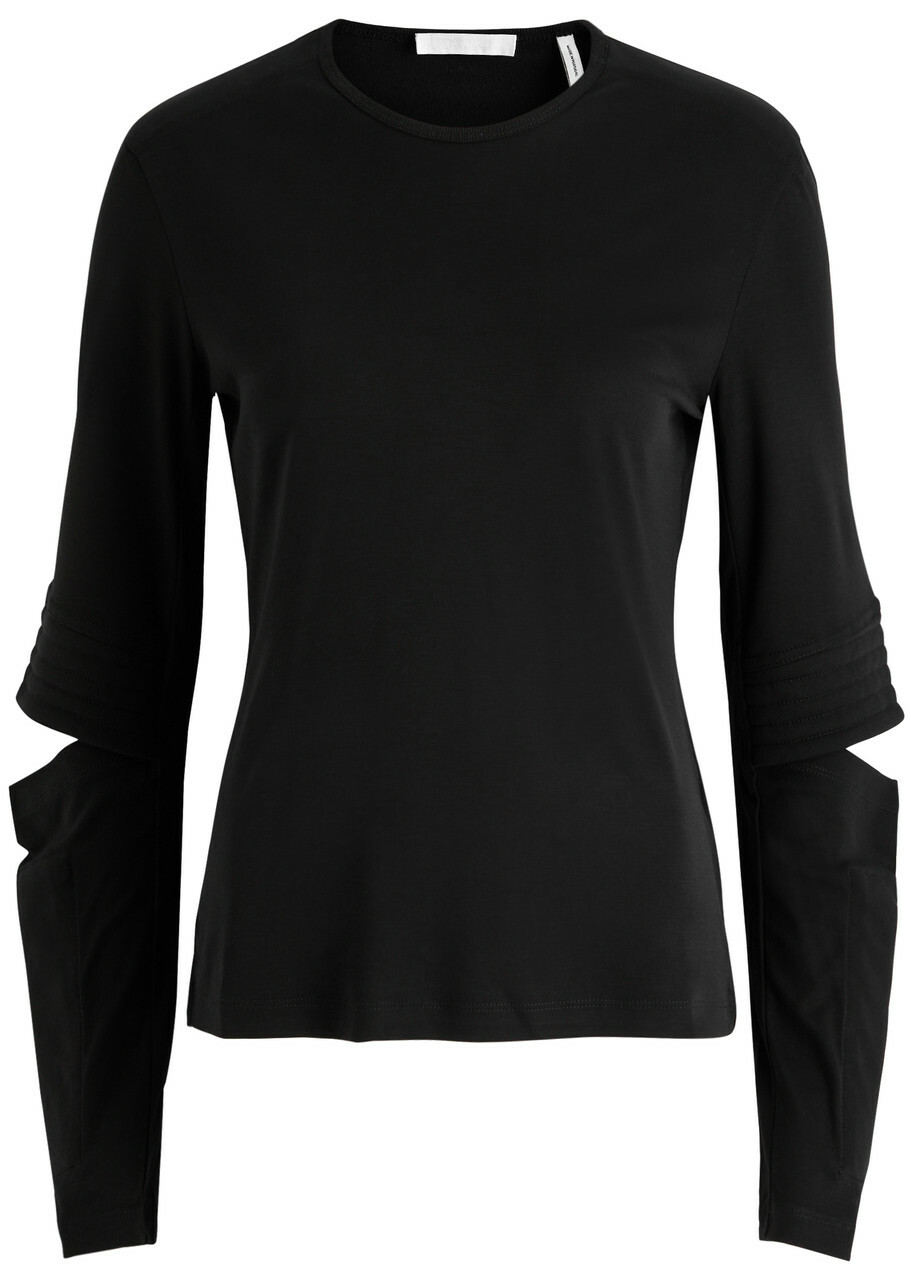 Helmut Lang Cut-out Jersey top Black Helmut Lang