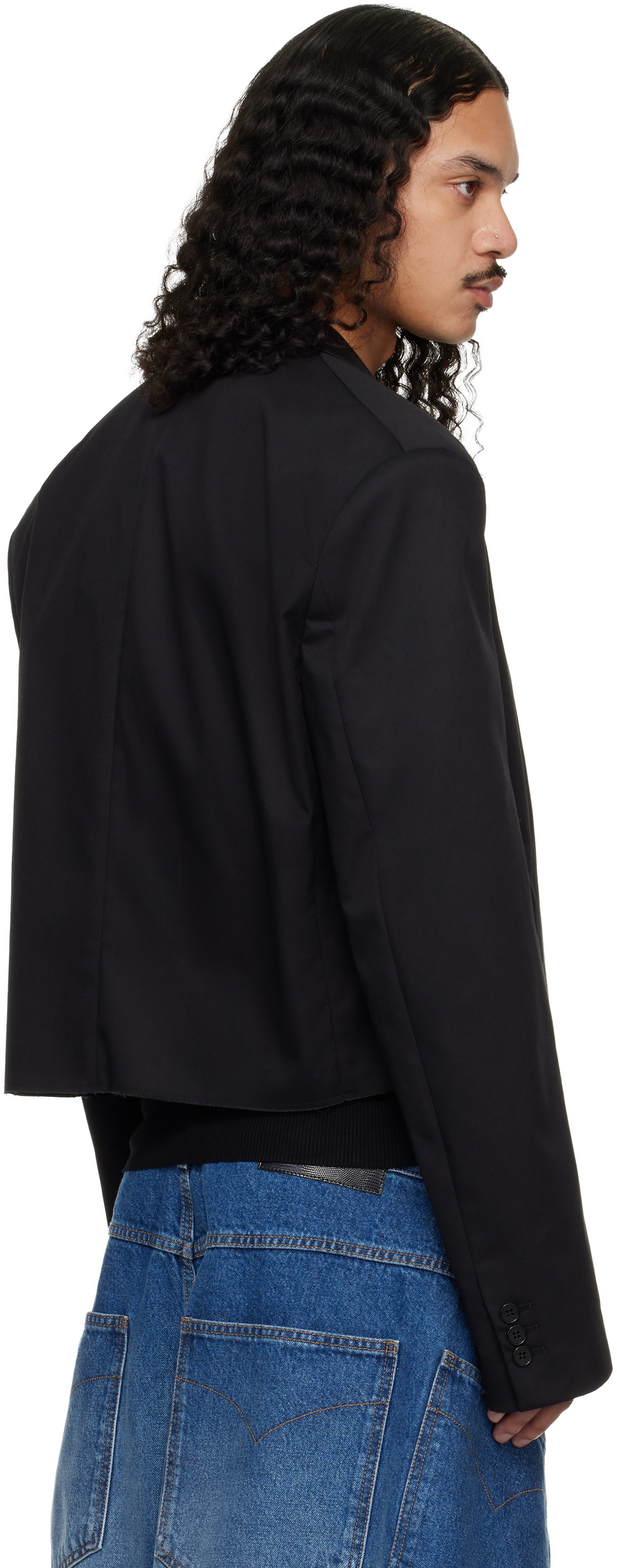LU'U DAN Black Slashed Blazer