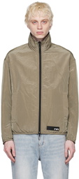 Emporio Armani Taupe & Multicolor Chevron Reversible Jacket