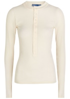 Polo Ralph Lauren Ribbed Cotton top Off White