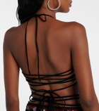 Clio Peppiatt Calypso beaded crop top