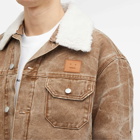 Acne Studios Men's Orsan Patch Canvas Padded Jacket in Toffee Brown