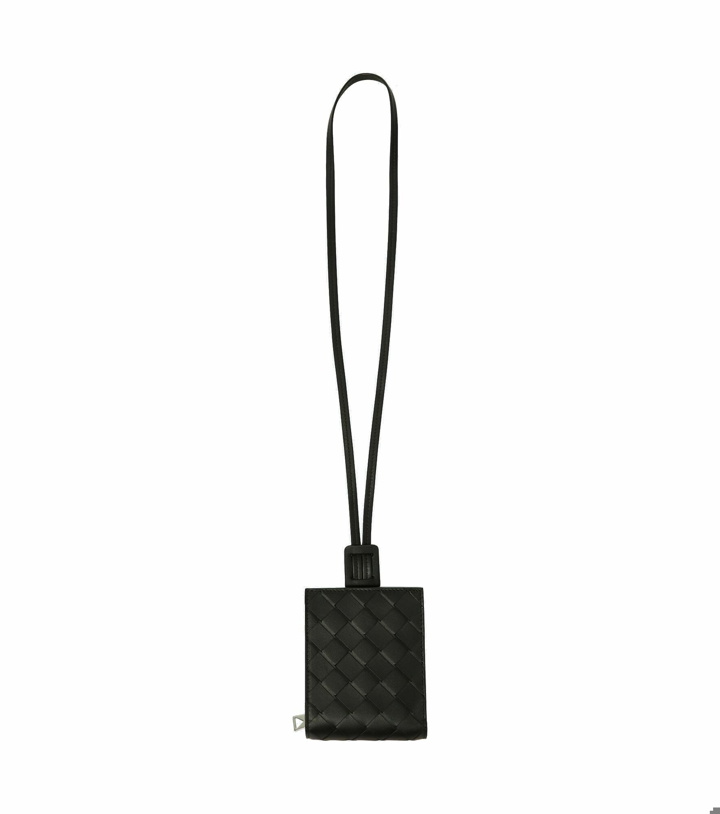 Photo: Bottega Veneta - Intreccio leather wallet on a strap