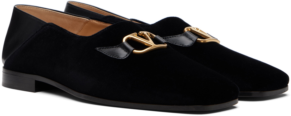 Valentino Garavani Black Babouchoes Loafers