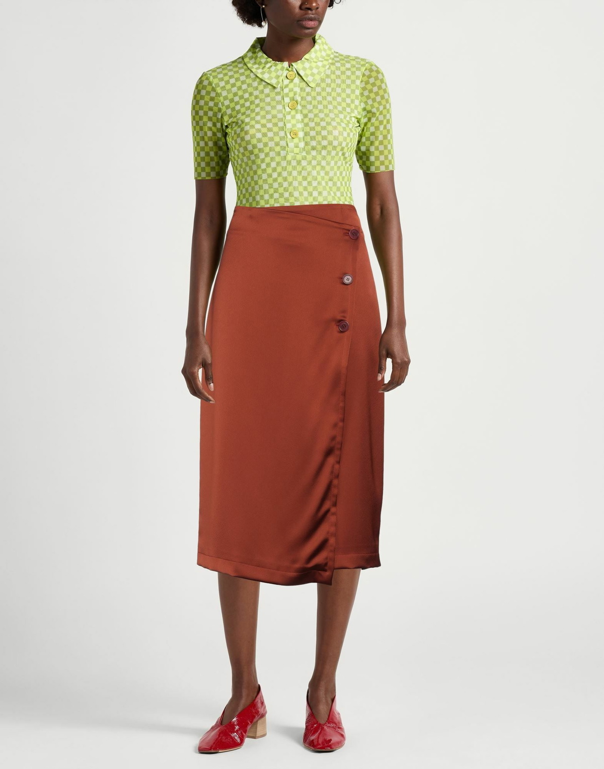 Altea Womens Midi skirt Rust