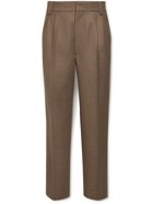 FEAR OF GOD - Calvary Tapered Pleated Wool-Twill Trousers - Brown