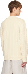 Hugo Off-White V-Neck Sweater