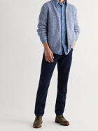 BRUNELLO CUCINELLI - Slim-Fit Tapered Cotton-Corduroy Trousers - Blue