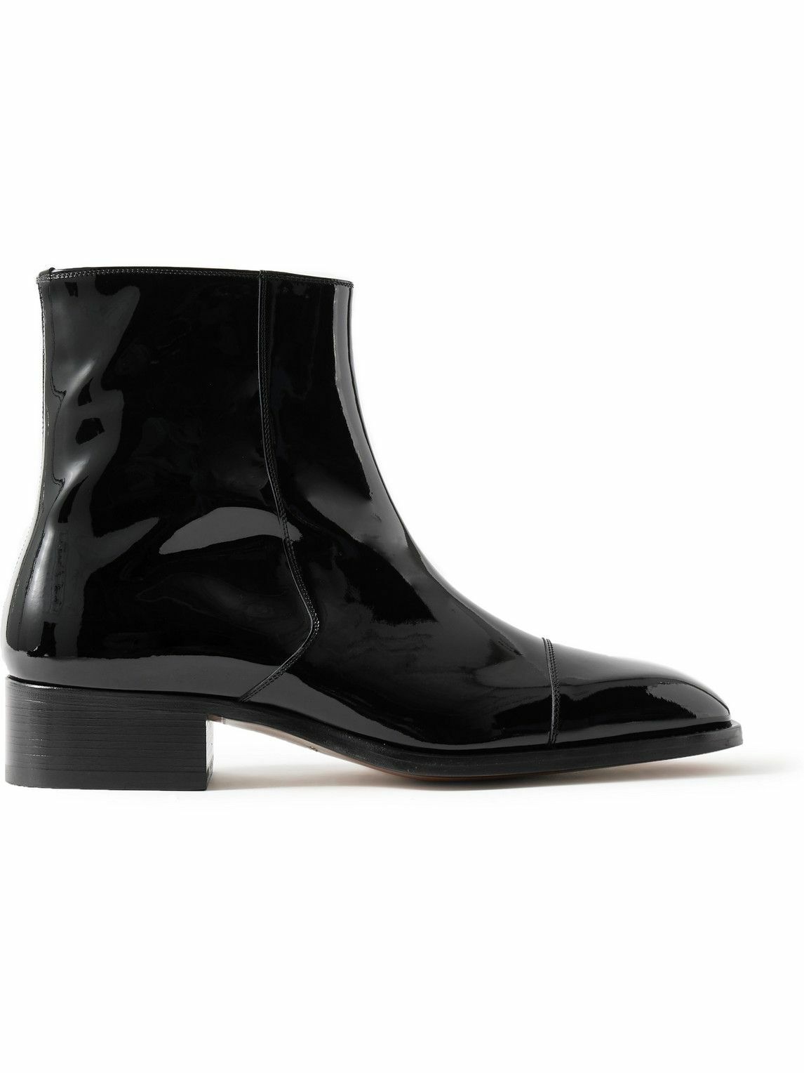 TOM FORD - Hainut Patent-Leather Chelsea Boots - Black TOM FORD TOM FORD - Hainut Patent-Leather Chelsea Boots - Black TOM FORD