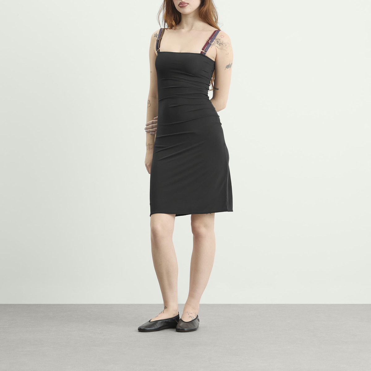 Fruity Booty Women's Jersey Midi Dress in Black