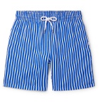 Derek Rose - Bondi 1 Slim-Fit Mid-Length Striped Swim Shorts - Blue