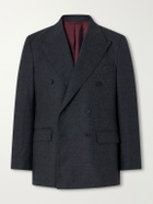 Rubinacci - Double-Breasted Virgin Wool-Twill Blazer - Gray