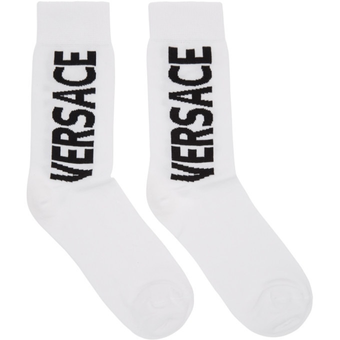 Photo: Versace White Logo Socks