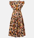 Ulla Johnson Marin floral cotton poplin midi dress