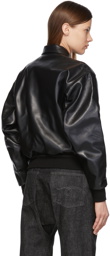 R13 Black Leather Dolman Sleeve Jacket