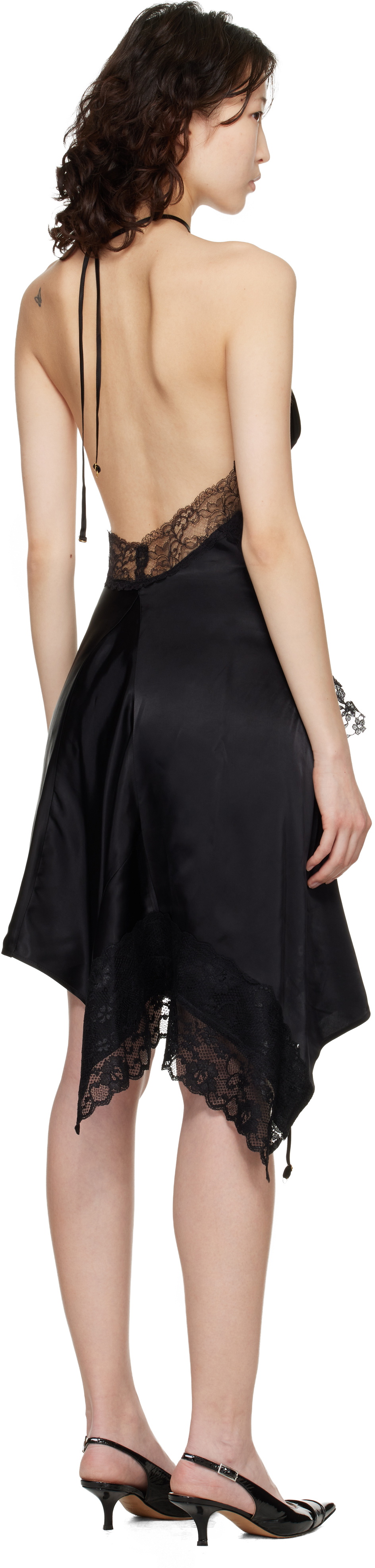 VETEMENTS Black Reworked Lingerie Minidress