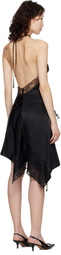 VETEMENTS Black Reworked Lingerie Minidress
