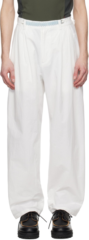 Photo: HYEIN SEO White Wide Trousers