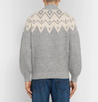 Brunello Cucinelli - Fair Isle Wool-Blend Sweater - Men - Gray