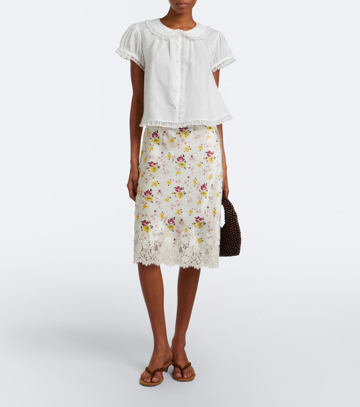 Dôen Karina scalloped ramie blouse