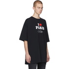 VETEMENTS SSENSE Exclusive Black I Love Paris T-Shirt