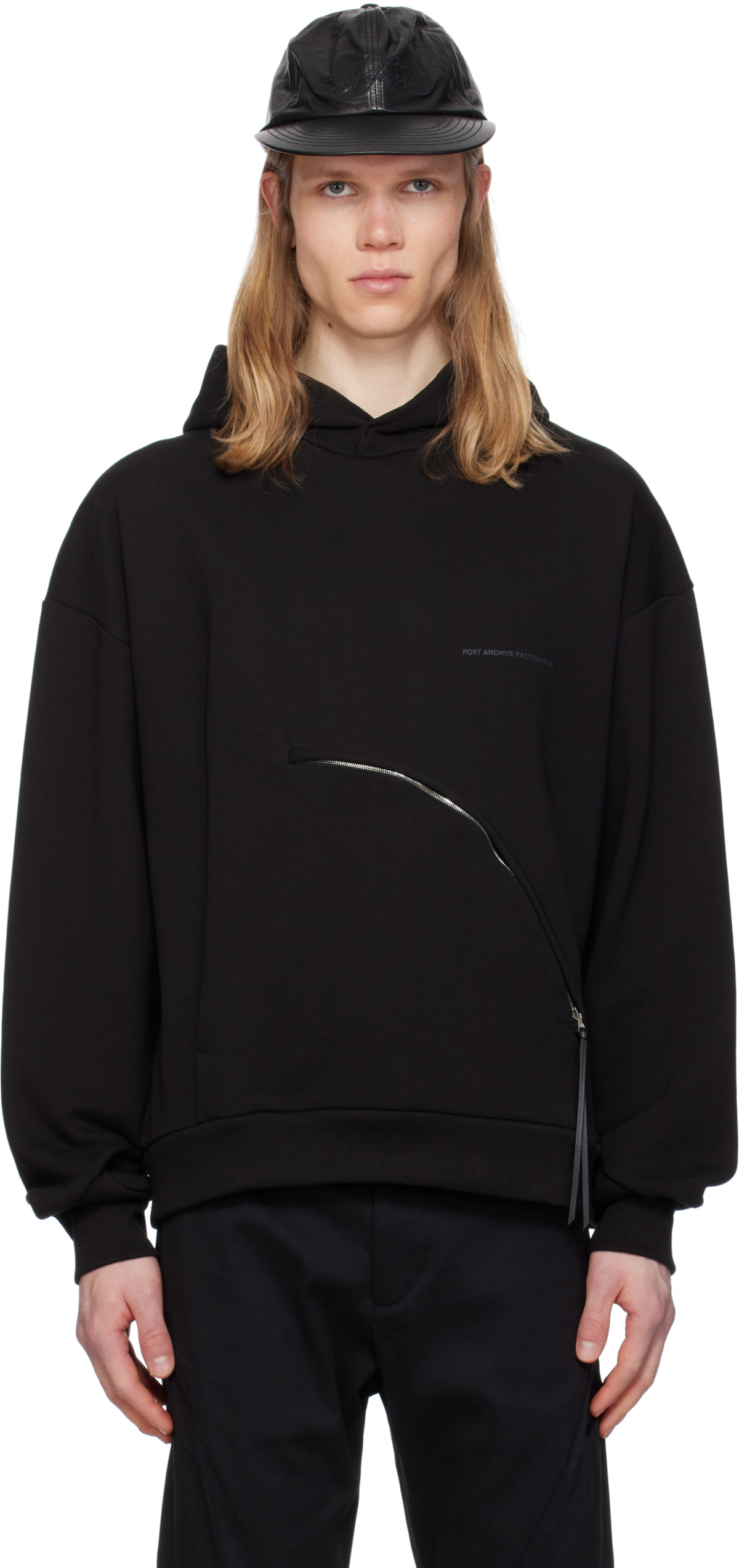 POST ARCHIVE FACTION (PAF) SSENSE Exclusive Black Hoodie Post