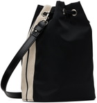 Palm Angels Black Venice Track Drawstring Shoulder Bag